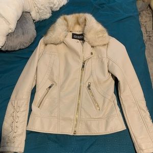 Blush pink Guess Leather jacket only worn once